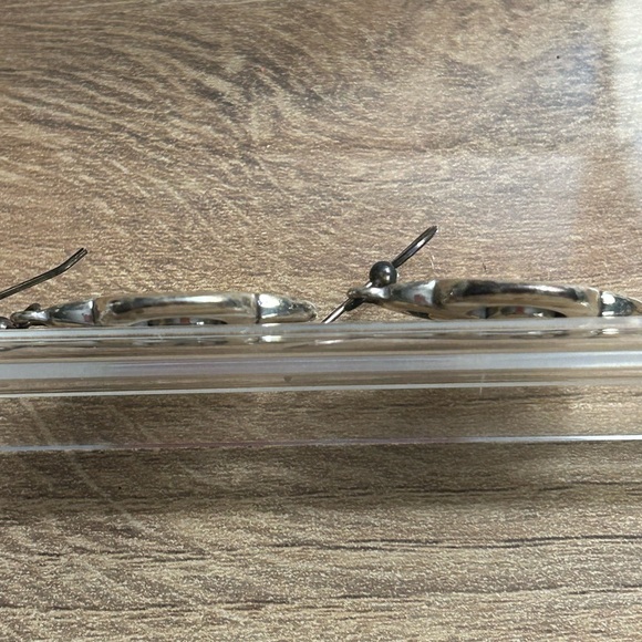 Brighton Silver Swirl Earrings EUC - Picture 4 of 5